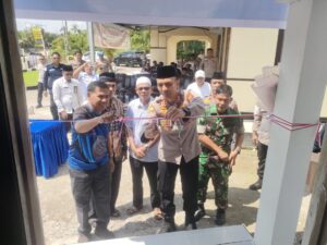 AKBP Angga F. Herlambang, S.I.K., S.H., meresmikan Mushollah At-Taubah yang berdiri di lingkungan Polsek Pangean