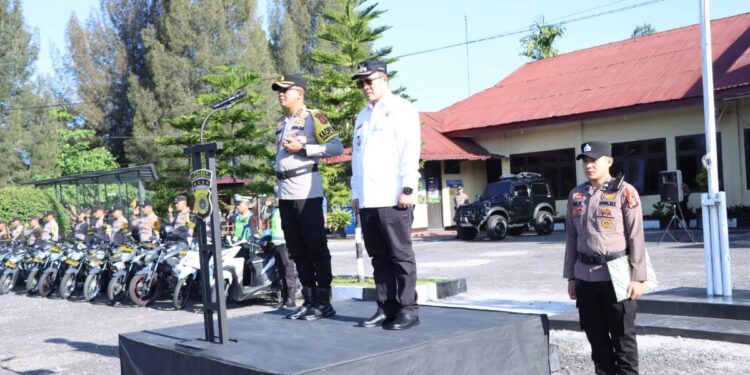 Kapolres Nanang Indra Bakti Dan PJ Bupati Haili Yoga Pimpin Apel Gelar Pasukan Ops Ketupat Seulawah 2024