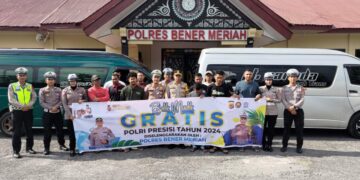 Polres Bener Meriah Berangkatkan 2 Bus Gratis Untuk Pemudik
