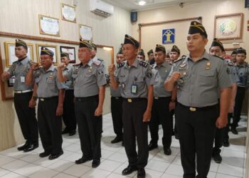 Lapas Kutacane Mengikuti Apel Persiapan Pengamanan Hari Raya Idul Fitri 1445 H