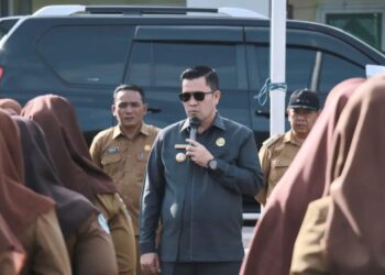 Pj Bupati Haili Yoga Pimpin Apel Dihadiri Seluruh Kepala Puskesmas Di Pante Raya