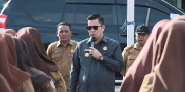 Pj Bupati Haili Yoga Pimpin Apel Dihadiri Seluruh Kepala Puskesmas Di Pante Raya