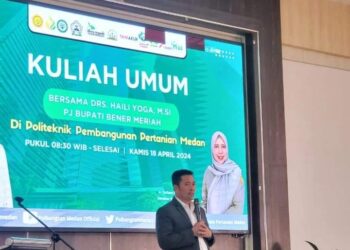 Pj. Bupati Drs Haili Yoga M.Si Berikan Kuliah Umum Di Politeknik Pembangunan Pertanian Medan
