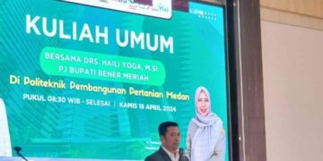 Pj. Bupati Drs Haili Yoga M.Si Berikan Kuliah Umum Di Politeknik Pembangunan Pertanian Medan