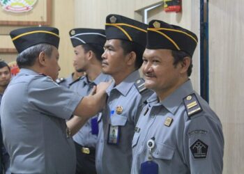 Lapas Kutacane Gelar Penyematan Pangkat dan Penyerahan Piagam Penghargaan Pegawai Teladan