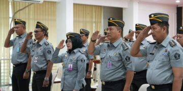 Pimti Kemenkumham Aceh Simak Amanat Menteri Yasonna Pada Upacara Peringatan HBP Ke 60