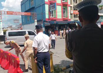 Dishub Aceh Tengah Menutup Sementara Jalan Pasar Inpres Menuju Jalan Sengeda