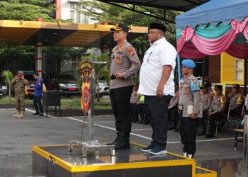 Kapolres AKBP Doni Sumarsono Bersama Pj Sekda Aceh Tenggara Pimpin Apel Pasukan Operasi Ketupat Seulawah 2024