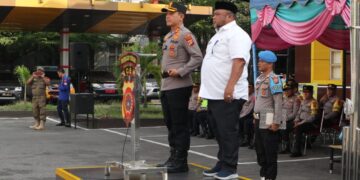 Kapolres AKBP Doni Sumarsono Bersama Pj Sekda Aceh Tenggara Pimpin Apel Pasukan Operasi Ketupat Seulawah 2024