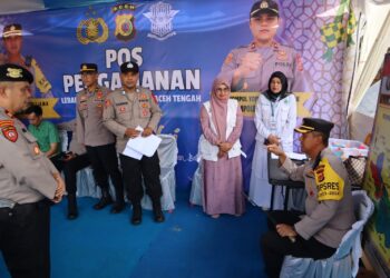 Kapolres Aceh Tengah Cek Kesiapan Pos Pam Dan Pos Yan Kesiapan Pam Idul Fitri 1445 H