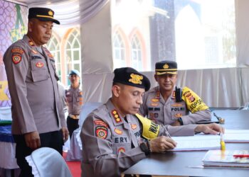 Kapolres Dampingi Tim Supervisi Polda Aceh Cek Pos Pengamanan Lebaran Di Aceh Tengah