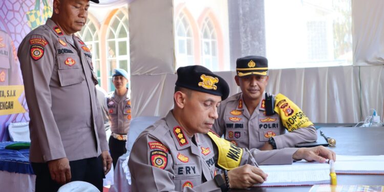 Kapolres Dampingi Tim Supervisi Polda Aceh Cek Pos Pengamanan Lebaran Di Aceh Tengah