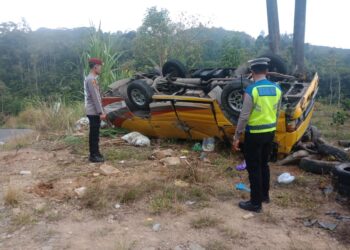Diduga Tidak Mengetahui Medan, Satu Unit Minibus Alami Kecelakaan Di Bener Meriah 