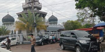 Shalat Idul Fitri 1 syawal 1445 H di Masjid Besar Bujang Salim Dewantara Aceh Utara