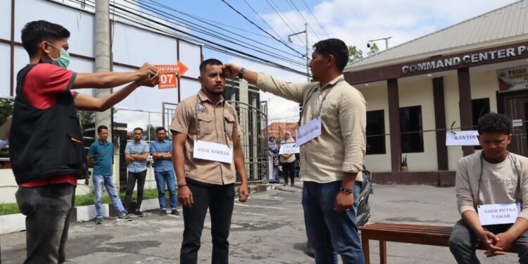 Satreskrim Polres Aceh Tengah Gelar Rekonstruksi Penganiayaan Pelajar Berujung Maut