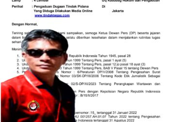 Tegakkan UU Pers, AMI Resmi Laporkan Media dan Teva Iris Pemilik Media Online Ke Dewan Pers