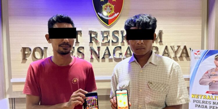 Satreskrim Polres Nagan Raya Berhasil Tangkap Dua Pemain Judi Online