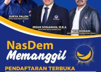 DPD NasDem Aceh Tengah Buka Penjaringan Bakal calon Bupati Dan Wakil Bupati