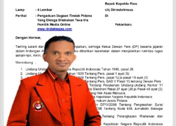 Diduga Langgar UU Pers, DPP AMI Segera Laporkan Teva Iris Ke Mapolda Riau