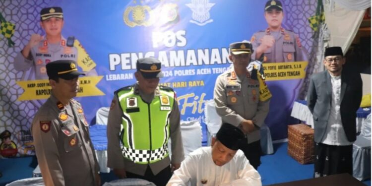 Pj. Bupati Aceh Tengah T Mirzuan Cek Pospam Dan Posyan Malam Takbiran