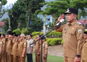 Pj. Bupati Aceh Tengah Sebagai Pembina Apel Bersama Pasca Libur Dan Cuti Bersama Idul Fitri 1445 H