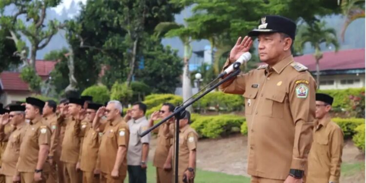 Pj. Bupati Aceh Tengah Sebagai Pembina Apel Bersama Pasca Libur Dan Cuti Bersama Idul Fitri 1445 H