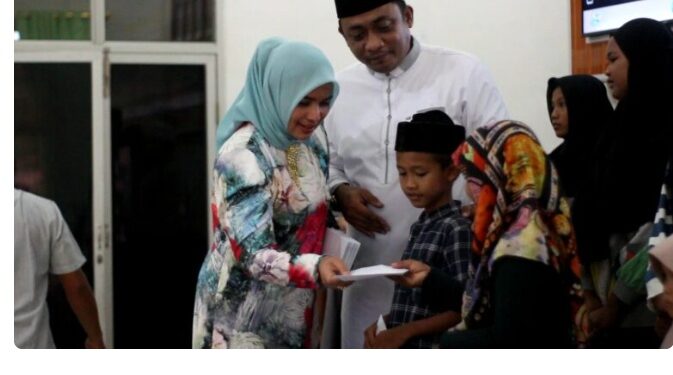 Halal Bihalal Kodim 0104/Aceh Timur Meriahkan Buka Bersama Sambil Berikan Santunan kepada Anak Yatim”
