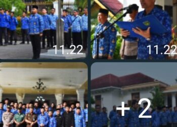 Pemerintah Kota (Pemko) menggelar upacara peringatan Hari Otonomi Daerah ke XXVIII yang dipimpin oleh Asisten Perekonomian dan Pembangunan Ali Mustafa, SE dihalaman Pendopo Walikota Langsa, 