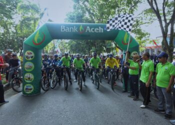 MERIAH, RIBUAN WARGA ACEH TAMIANG ANTUSIAS IKUTI FUN BIKE DAN FUN WALK