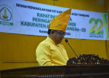 Pj. Bupati Aceh Tamiang Drs Asra Hadiri Rapat Paripurna Dalam Rangka Peringatan Hari Aceh Tamiang ke-22