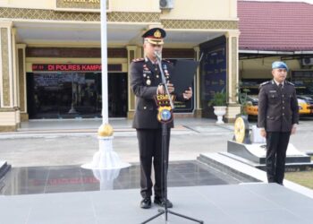 Upacara Hari Kebangkitan Nasional 2024 Di Lapangan Mapolres Kampar