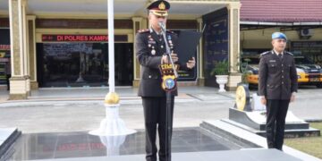 Upacara Hari Kebangkitan Nasional 2024 Di Lapangan Mapolres Kampar