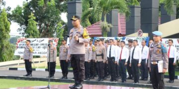 Kapolres Kuansing AKBP Pangucap Priyo Soegito Pimpin Langsung Sertijab Kabag, Kasat Dan Kapolsek