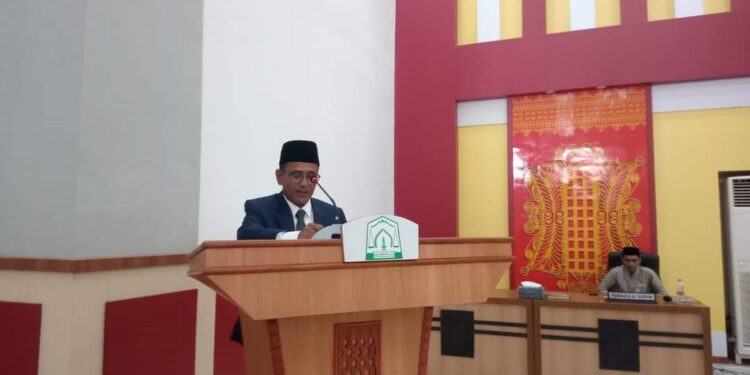 Pj. Bupati Aceh Timur Hadiri Penyampaian Rekomendasi DPRK Terhadap LKPJ Tahun 2023