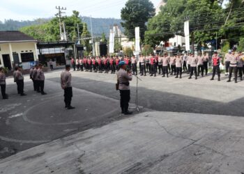 Kabag Ops Rafliandi Pimpin Apel Kesiapan Personel Pengamanan Unjuk Rasa Di DPRK Aceh Tengah