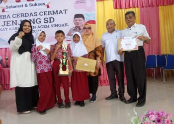 SD Negeri Tulaan Raih Juara 1 Lomba Cerdas Cermat Tingkat Kabupaten Aceh Singkil 