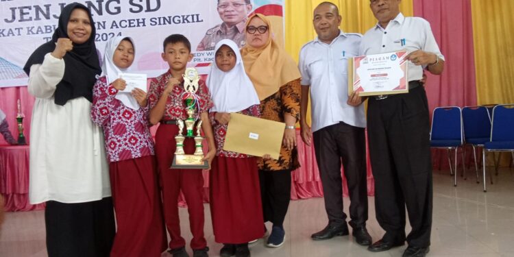 SD Negeri Tulaan Raih Juara 1 Lomba Cerdas Cermat Tingkat Kabupaten Aceh Singkil 