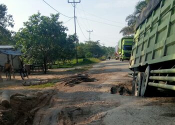 Jalan Provinsi Lintas Teluk kuantan Air Molek Inhu Hancur, Masyarakat Harap Perhatian Serius Pemprov