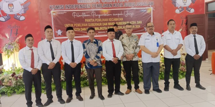 KIP Kota Subulussalam Lantik PPK Untuk Sukseskan Pilkada Tahun 2024