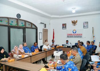 Terkait Penilaian Kepatuhan Pelayanan Publik, Pemkab Kampar Koordinasi Dengan Perwakilan Ombudsman RI Riau