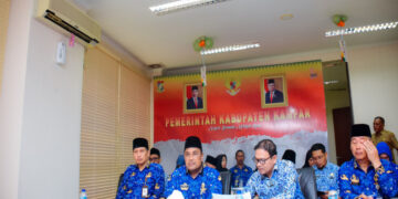 Zoom Meeting Bersama Kemendagri, Pemda Kampar Selalu Berupaya Menekan Angka Inflasi