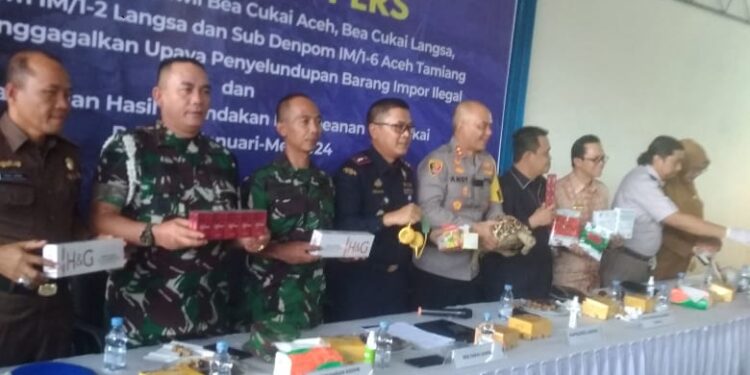 Gabungan Bea Cukai Langsa Berhasil Gagalkan 9 Unit Kendaraan Bermotor Roda Dua