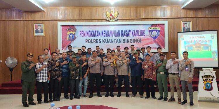 Sat Binmas Polres Kuansing Gelar Pelatihan Peningkatan Kemampuan Kasat Kamling