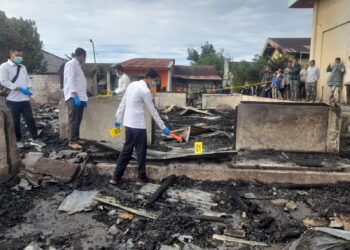 Kebakaran Hanguskan 10 Rumah, Tim Inafis Polres Bener Meriah Lakukan Penyelidikan