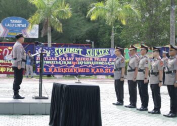 Kapolres Siak AKBP Asep Sujarwadi Pimpin Upacara Sertijab Kasat Reskrim, Kapolsek Tualang Dan Kasi Propam