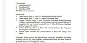 Dinas Pendidikan Lhokseumawe Mengeluarkan Surat Edaran Larangan Pengutipan Wisuda