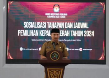 Asisten I Hadiri Sosialisasi Tahapan Dan Jadwal Pemilihan Kepala Daerah Tahun 2024
