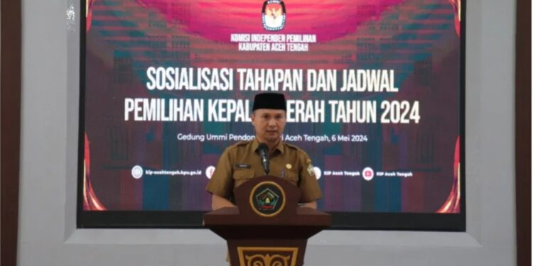 Asisten I Hadiri Sosialisasi Tahapan Dan Jadwal Pemilihan Kepala Daerah Tahun 2024