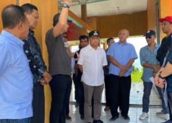 Pj. Bupati T Mirzuan Dampingi Tim BPKP Tinjau Progres Pembangunan Venue PON XXI 