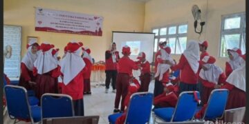 Menteri Sosial Tri Rismaharini Melakukan Goes To School Di kecamatan Meurah Mulia